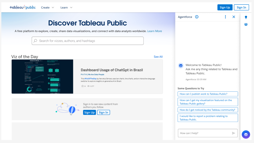 Tableau 2026.1 - Tableau Public 智能体助手 Tableau 2026.1 - Tableau Public 智能体助手
